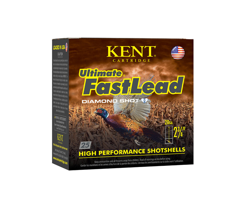 Kent Cartridge K202UFL286 Ultimate Fast Lead  20 Gauge 2.75" 1 oz 1255 fps 6 Shot 25 Bx/10 Cs