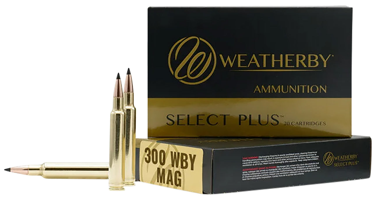 Weatherby H300200ELDX Select Plus  300 Wthby Mag 200 gr 3000 fps Hornady ELD-X 20 Bx/10 Cs