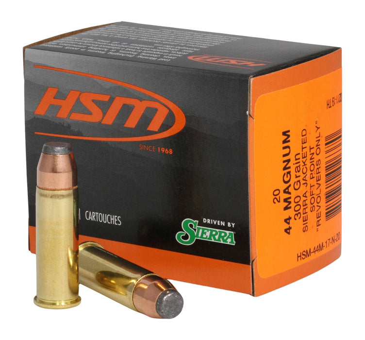 HSM 44M17N20 Pro Pistol  44 Rem Mag 300 gr Soft Point 20 Per Box/ 20 Case