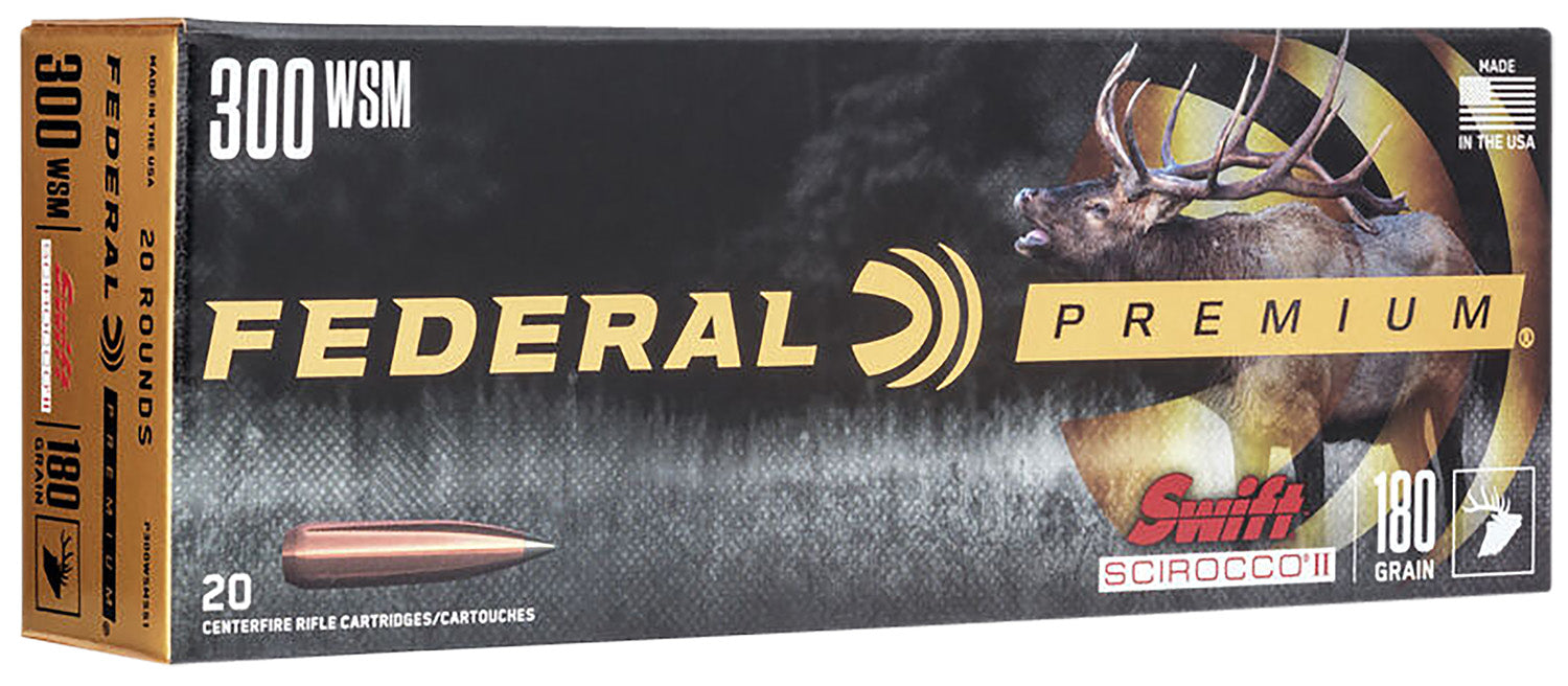 Federal P300WSMSS1 Premium  300WSM 180gr Swift Scirocco II 20 Per Box/10 Case