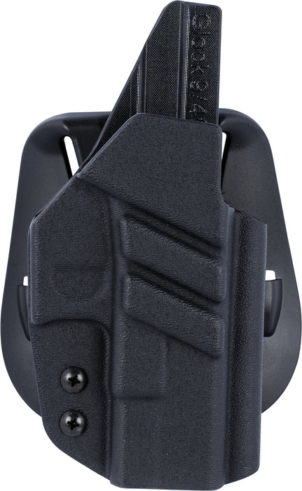 1791 Gunleather TACPDHOWBGLOCKBLKR Tactical Kydex  OWB Black Kydex Paddle Compatible w/Glock Right Hand