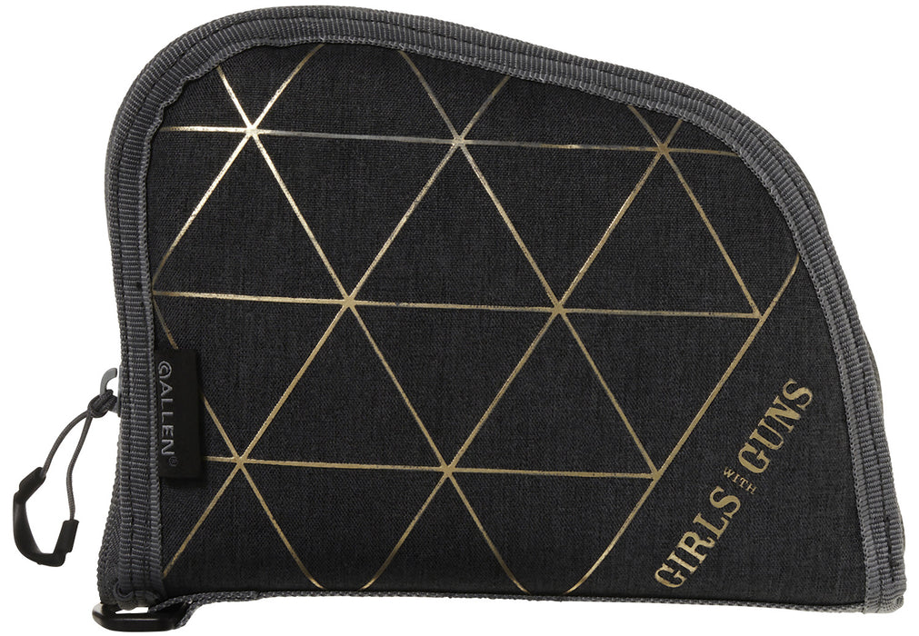 Girls With Guns 908 Foiled  8" Long Heather Gray/Gold Foil Holds Handgun