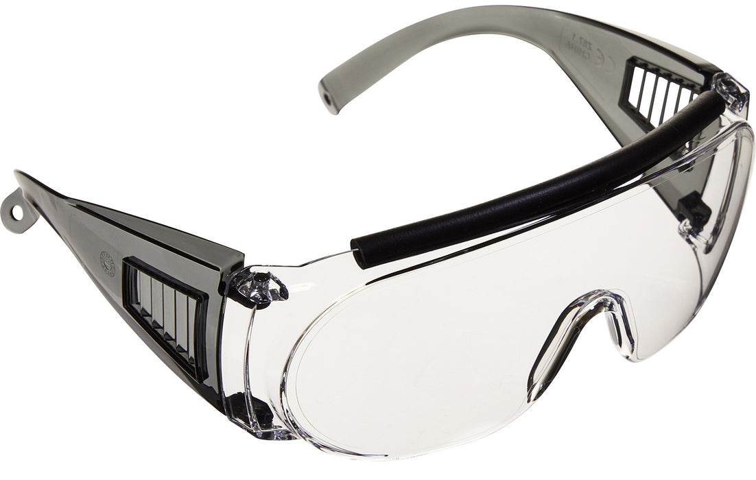 Allen 2169 Fit Over Shooting Glasses Adult Clear Lens Gray Frame