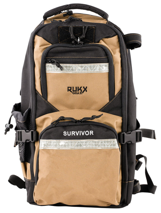 Rukx Gear ATICTSURT Survivor Backpack Tan 600D Polyester