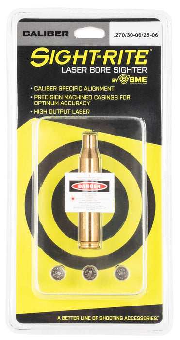 SME XSIBL2506 Sight-Rite Laser Bore Sighting System 25-06 Rem/270 Win/30-06 Springfield Brass Casing