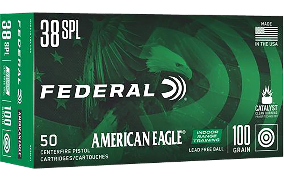 Federal AE38LF1 American Eagle IRT  38 Special 100 gr Lead-Free IRT 50 Per Box/10 Cs