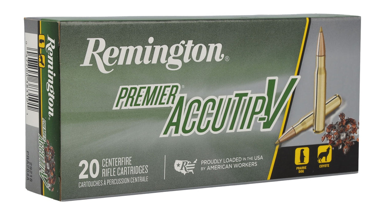 Remington Ammunition 29218 Premier Accutip-V 204Ruger 32gr AccuTip V 20 Per Box/10 Case