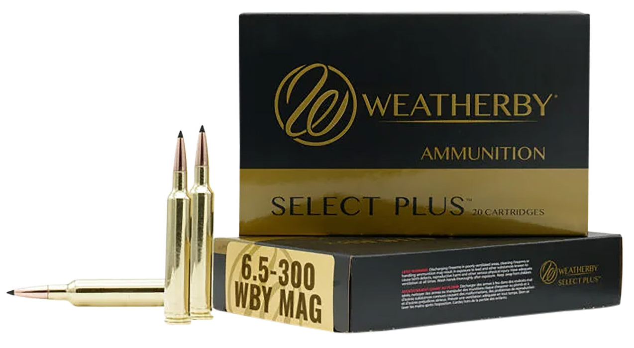 Weatherby R653156EH Select Plus  6.5-300 Wthby Mag 156 gr 3050 fps Berger Extreme Outer Limits Elite (EOLE) 20 Bx/10 Cs