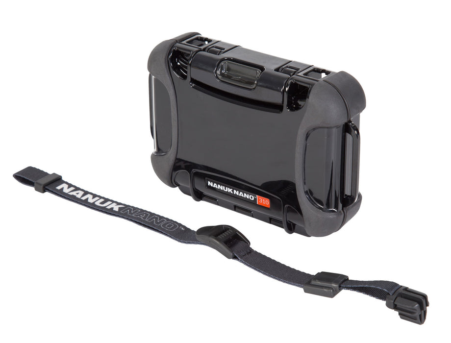 Nanuk 3100001 Nano 310 Black Polycarbonate w/ PowerClaw Latches Includes Carry Strap