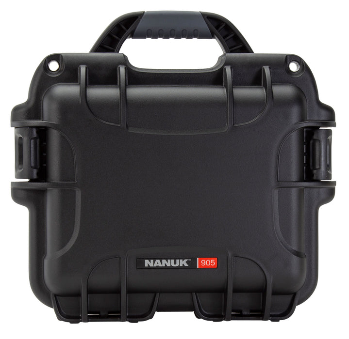 Nanuk 905-1001 905  Waterproof Black Resin with Foam Padding & Airline Approved 9.40" L x 7.40" W x 5.50" H Interior Dimensions