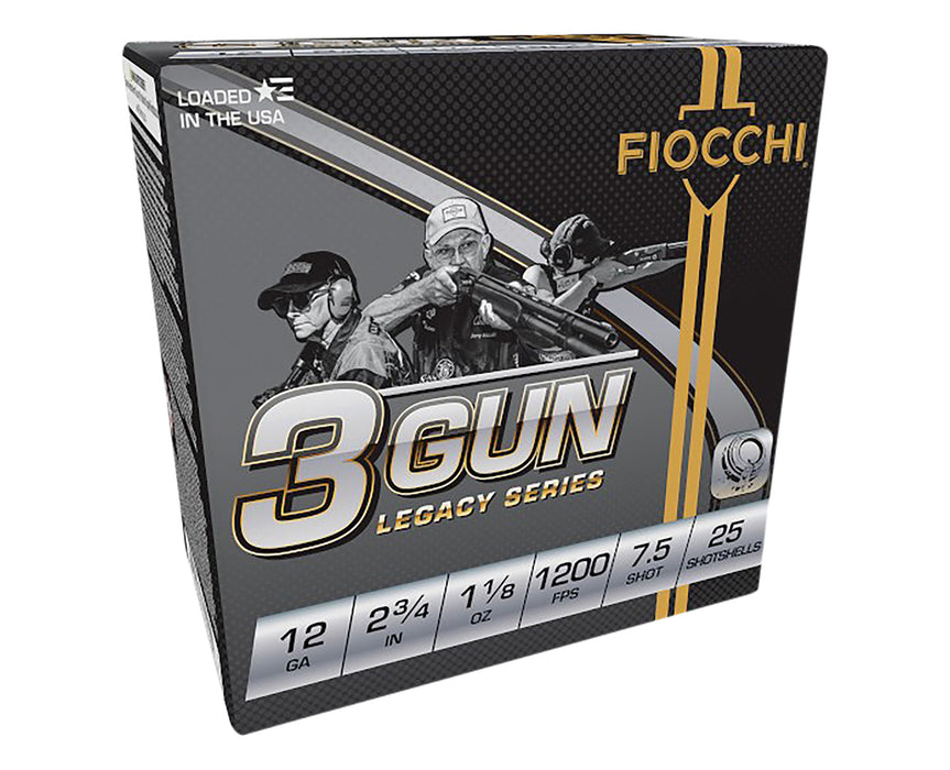 Fiocchi 12DH3G75 3-Gun Match Legacy Series 12Gauge 2.75" 1 1/8oz 7.5Shot 25 Per Box/10 Case