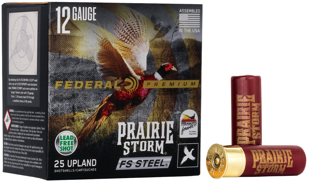 Federal PFSX143FS3 Premium Prairie Storm FS 12Gauge 3" 1 1/8oz 3Shot 25 Per Box/10 Case