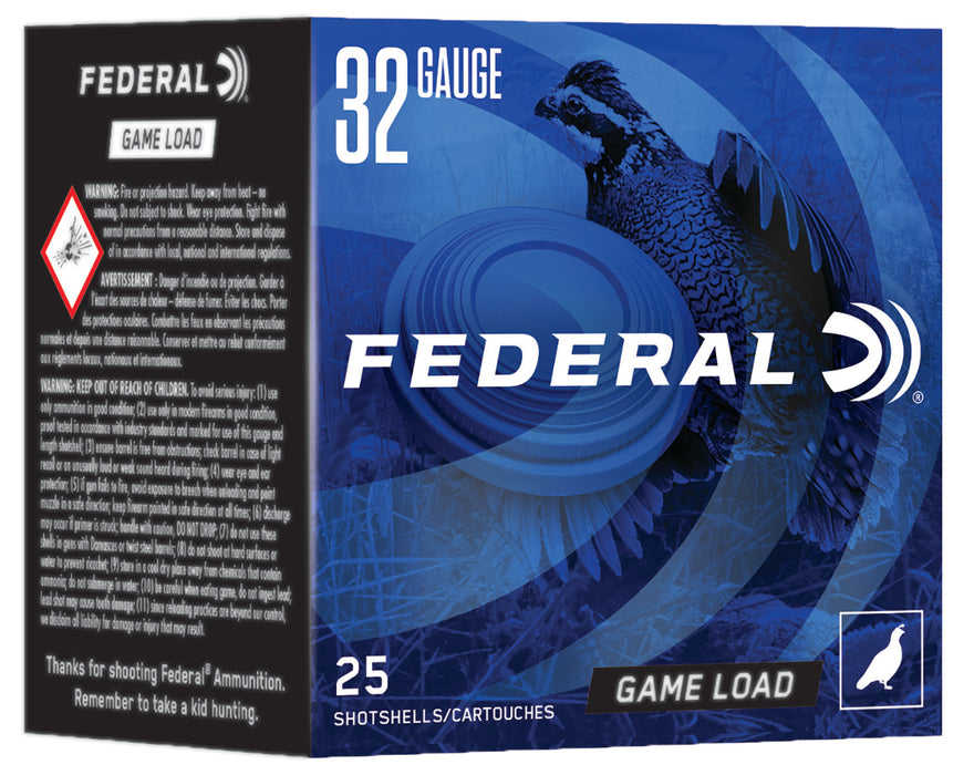 Federal N1328 Game-Shok Heavy Field 32Gauge 2.50" 1/2oz 8Shot 25 Per Box/10 Case