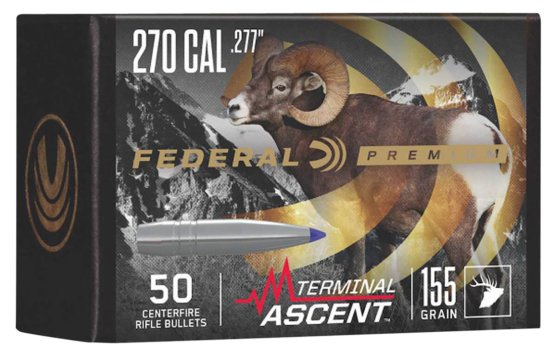 Federal PB277TA2 Premium Terminal Ascent Component 270Cal 155gr 50 Per Box/4 Case