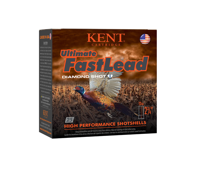 Kent Cartridge K122UFL425 Ultimate Fast Lead  12 Gauge 2.75" 1 1/2 oz 1420 fps 5 Shot 25 Bx/10 Cs