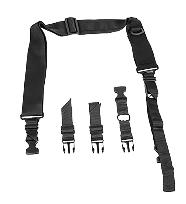 NcStar AARS2PB VISM Sling Black Nylon Strap w/Elastic Shock-Cord 55"-72" OAL Adjustable Bungee