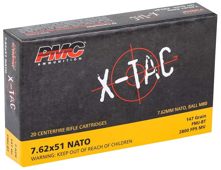 PMC 762X X-Tac 7.62x51mmNATO 147gr Full Metal Jacket Boat Tail