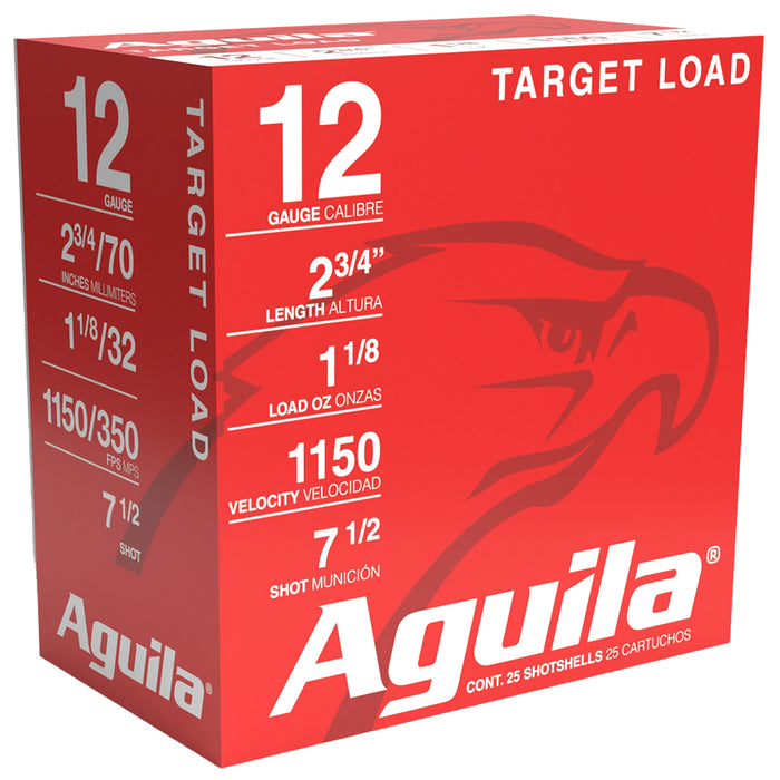 Aguila 1CHB1282 Competition Target 12 Gauge 2.75" 1 1/8 oz 7.5 Shot 25 Per Box/10 Cs
