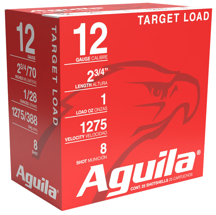 Aguila 1CHB1328 Competition Standard Velocity 12 Gauge 2.75" 1 oz 8 Shot 25 Per Box/10 Cs