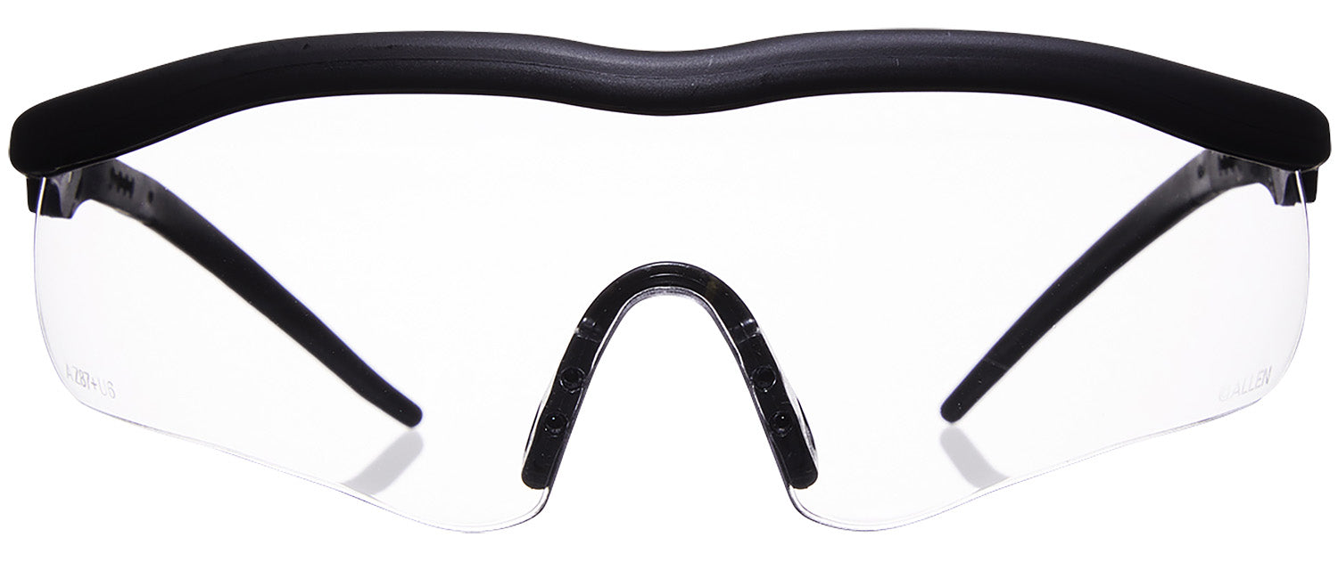 Allen 2384 Guardian Shooting Glasses Adult Clear Lens Anti-Scratch Polycarbonate Black Frame