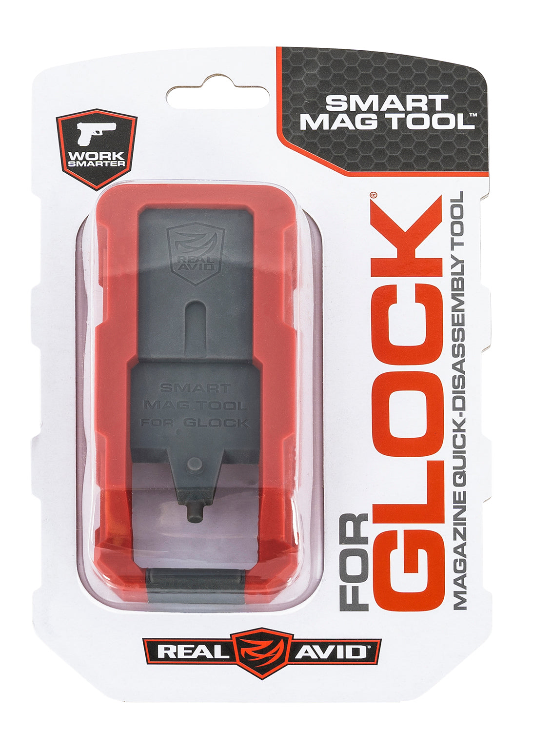 Real Avid AVGLOCKMT Smart Mag Tool Compatible w/Glock, Gray/Red Plasti ...