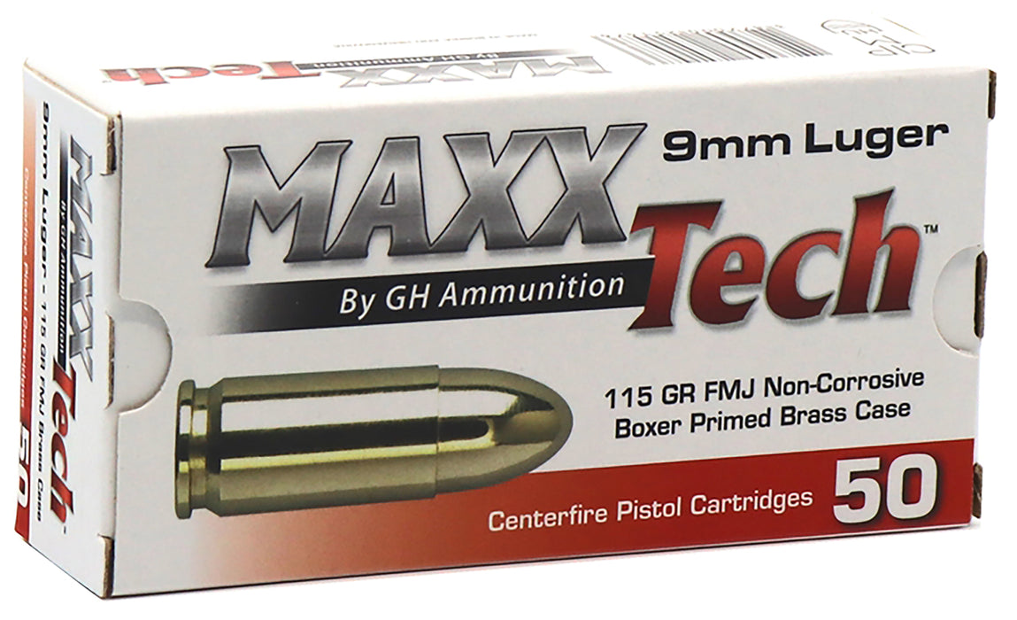 Tulammo PTGB9MMB   9mm Luger 115 gr Full Metal Jacket 50 Per Box/ 10 Cs