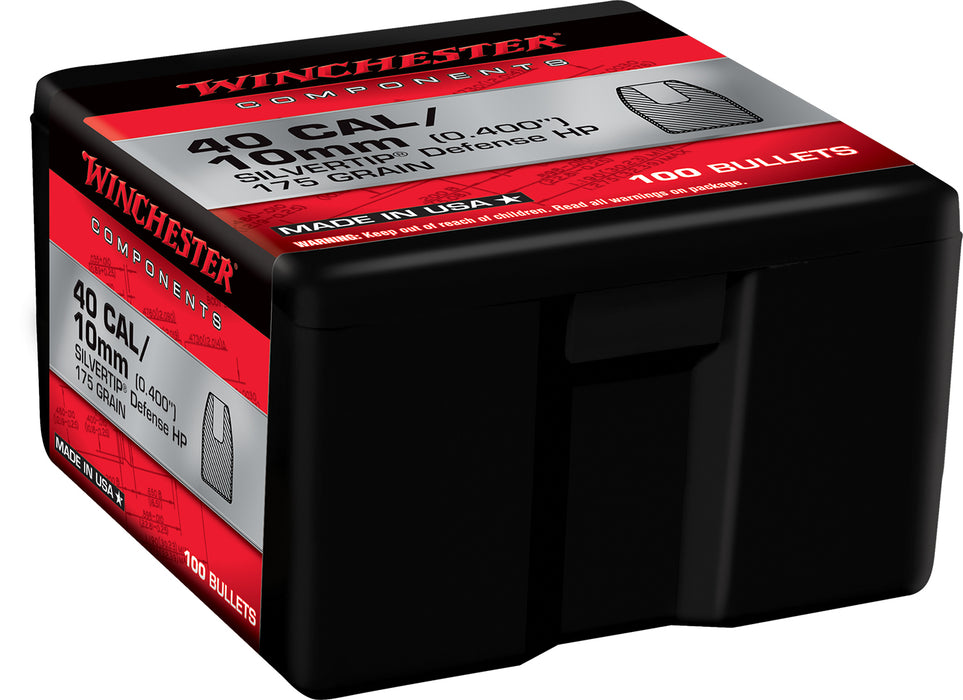 Winchester Ammo WB40ST175X Centerfire Handgun Reloading 40S&W 175gr Silvertip Hollow Point 100 Per Box/10 Case