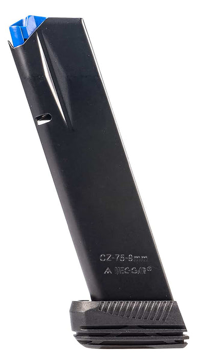 Mec-Gar MGCZ7519M CZ  19rd Extended 9mm Luger Fits CZ75B/CZ Shadow 2/CZ 75 SP-01/CZ Shadow/CZ 85B Blued w/Anti-Friction Coating Carbon Steel