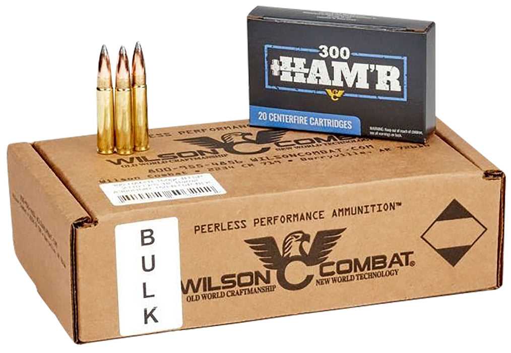Wilson Combat A300HMR150BTSP HAM'R Boat Tail 300 HAM'R 150 gr Speer Boat Tail Soft Point 20 Per Box/ 10 Case