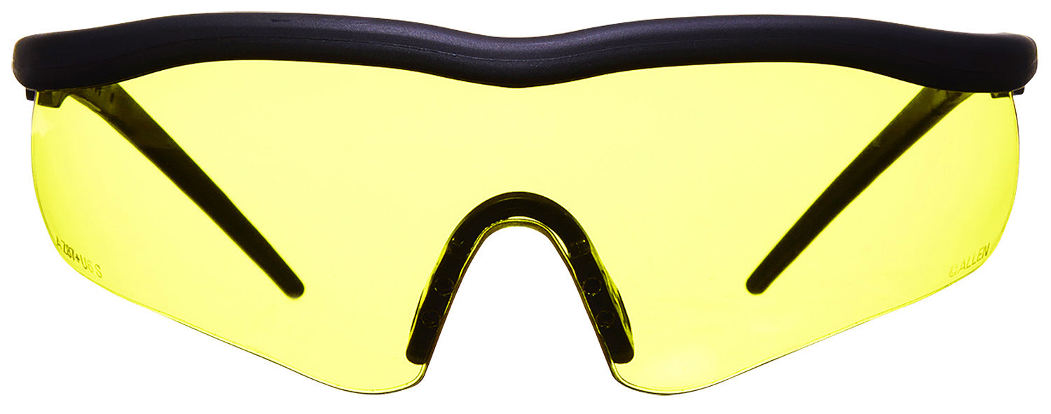 Allen 2379 Guardian Shooting Glasses Adult Yellow Lens Anti-Scratch Polycarbonate Black Frame