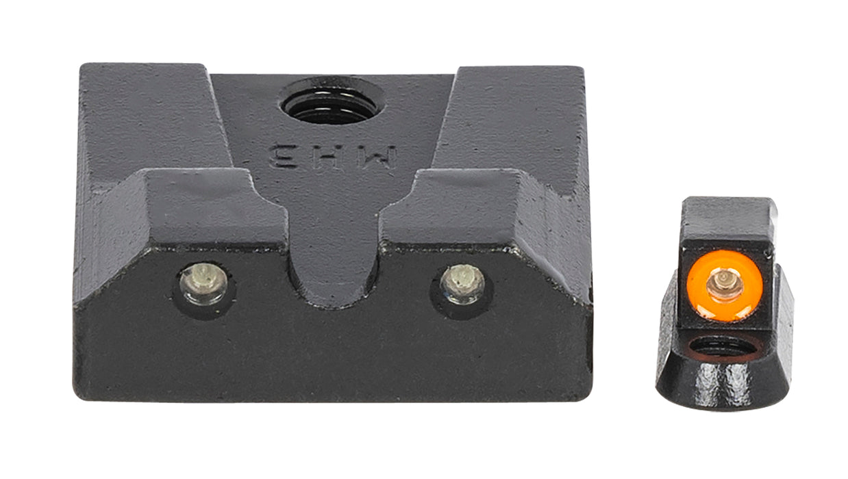 Meprolight USA 477863131 Hyper-Bright  Green Tritium Orange Outline Front Sight-Green Tritium Black Outline Rear Sight CZ P-10 (Non-Optics Ready)