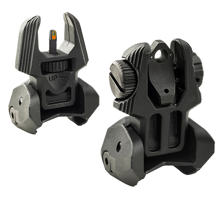 Meprolight USA 403220 FRBS Sight Set Black AR-15 Flip Up Orange Tritium Front/Green Tritium Rear