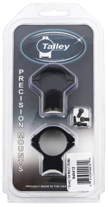 Talley 940412 Scope Mount/Ring Combo  Black Anodized Aluminum 1" Tube Browning T-Bolt Medium Rings 0 MOA