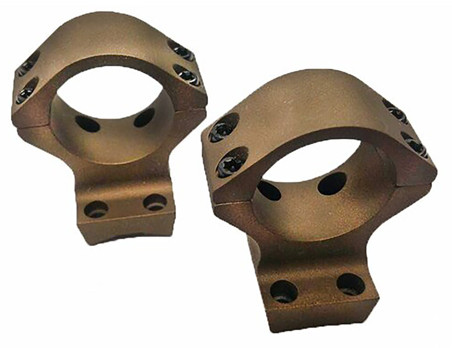Talley HC740735 Scope Mount/Ring Combo  Burnt Bronze Aluminum 30mm Tube X-Bolt Medium Rings Short/Long Action 0 MOA