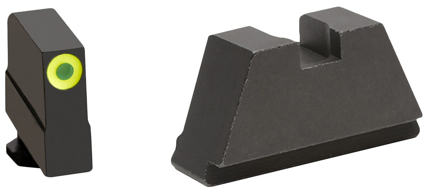 AmeriGlo GL691 Optic Compatible Sight Set for Glock  3XL Tall Green Tritium Lumigreen Outline Front Sight-Black Rear Sight