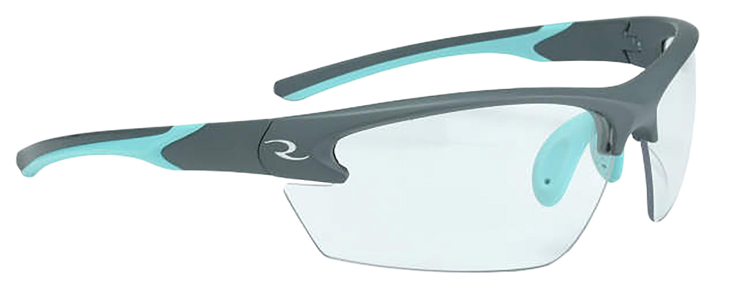 Radians WS2310CS Ladies Range Eyewear Women Clear Lens Gray with Aqua Accents Frame