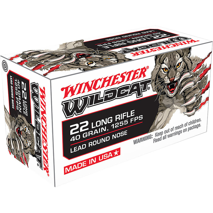 Winchester Ammo USA22LR USA Wildcat 22 LR 40 gr Lead Round Nose (LRN) 500 Bx/10 Cs