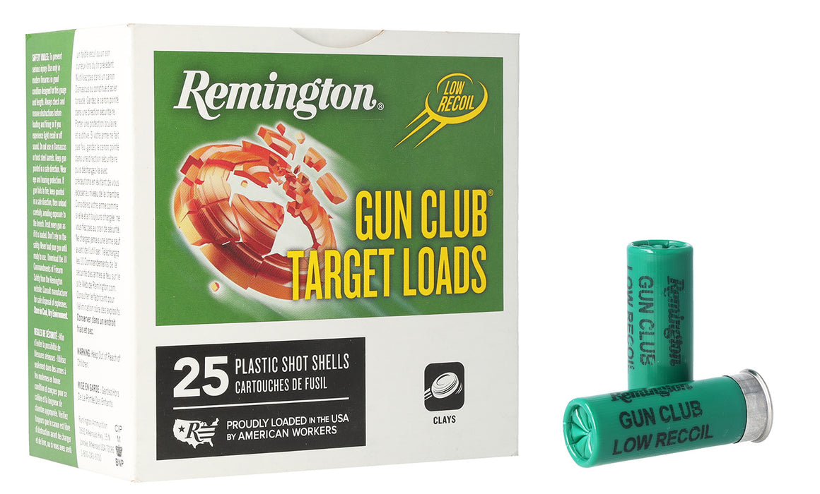 Remington Ammunition 20241 Gun Club  12 Gauge 2.75" 1 oz 1150 fps 8 Shot 25 Bx/10 Cs