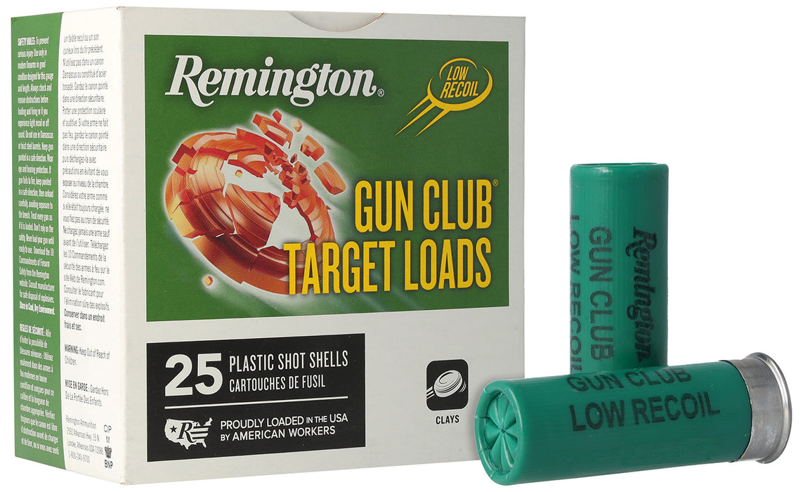Remington Ammunition 20243 Gun Club  12 Gauge 2.75" 1 1/8 oz 1100 fps 8 Shot 25 Bx/10 Cs