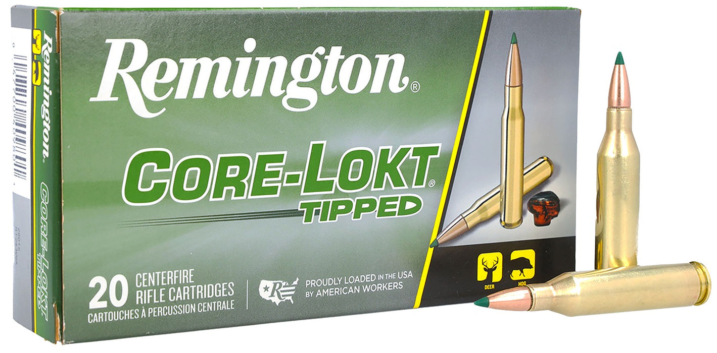 Remington Ammunition 29027 Core-Lokt Tipped 30-06Springfield 150gr Core-Lokt Tipped 20 Per Box/10 Case