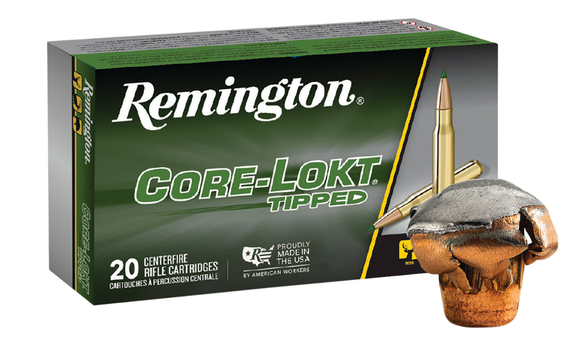Remington Ammunition 29037 Core-Lokt Tipped 30-06Springfield 180gr Core-Lokt Tipped 20 Per Box/10 Case