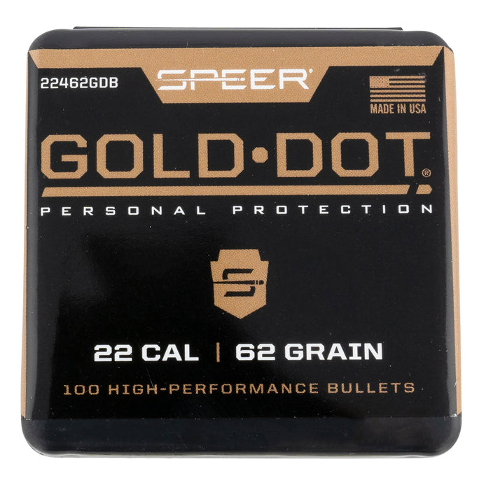Speer 22462GDB Gold Dot  224Cal 62gr Soft Point 100 Per Box/20 Case