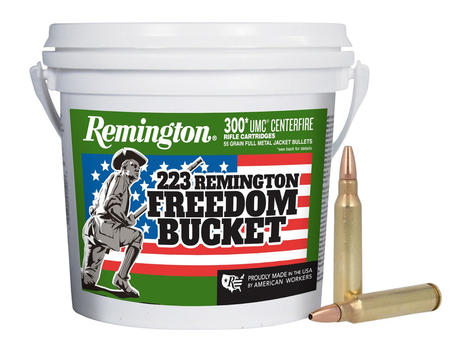 Remington Ammunition 23897 UMC Freedom Bucket 223Rem 55gr Full Metal Jacket 300 Per Box/4 Case