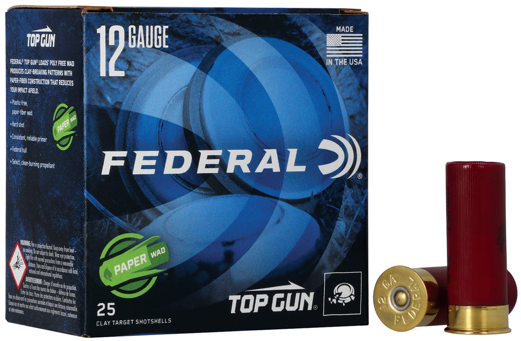 Federal TG12WS275 Top Gun Paper Wad 12Gauge 2.75" 1oz 7.5Shot 25 Per Box/10 Case