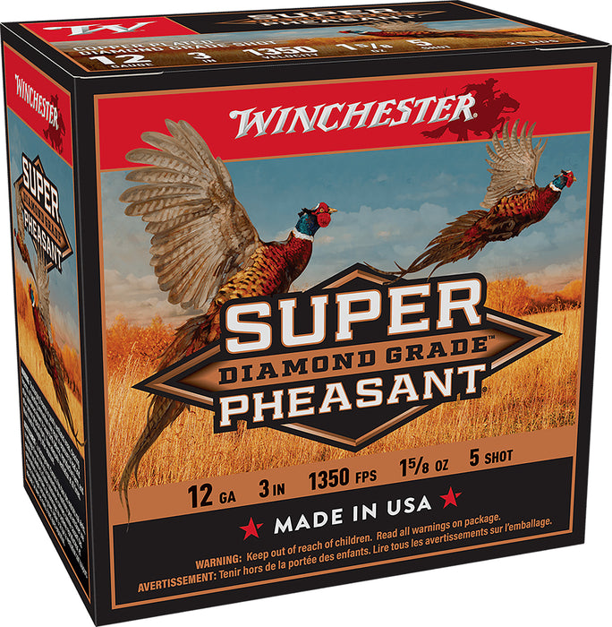 Winchester Ammo SPDG1235 Super Pheasant Diamond Grade 12Gauge 3" 1 5/8oz 5Shot 25 Per Box/10 Case