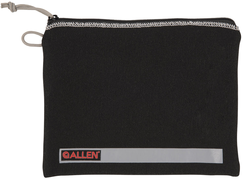 Allen 3628 Pistol Pouch  Black Polyester w/Lockable Zippers, ID Label & Fleece Lining Holds Full Size Handgun 7" L x 9" W Interior Dimensions