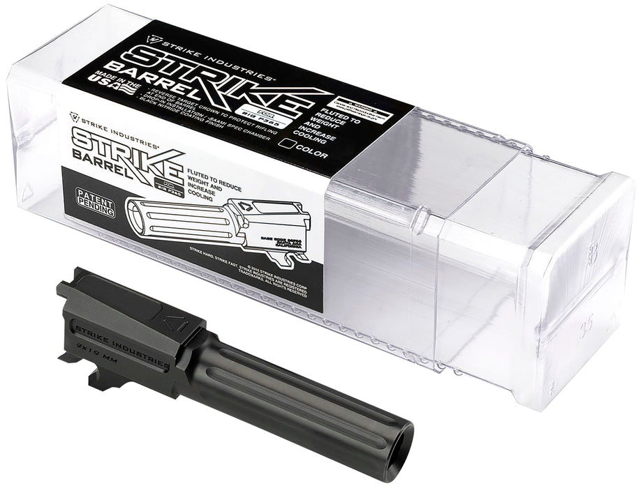 Strike Industries P365BARREL P365  9mm Luger 3.10" Fluted Black Nitride Steel, Fits Sig P365