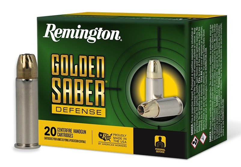 Remington Ammunition 27606 Golden Saber Defense 38Special+P 125gr Brass Jacketed Hollow Point 20 Per Box/25 Case