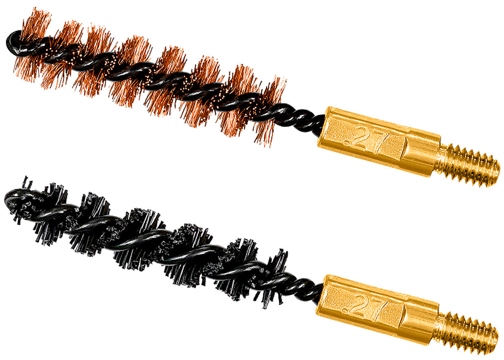 Otis FG327NB Bore Brush Set  6.8mm/7mm/270 Cal 8-32" Thread 2" Long Bronze/Nylon Bristles 2 Per Pkg