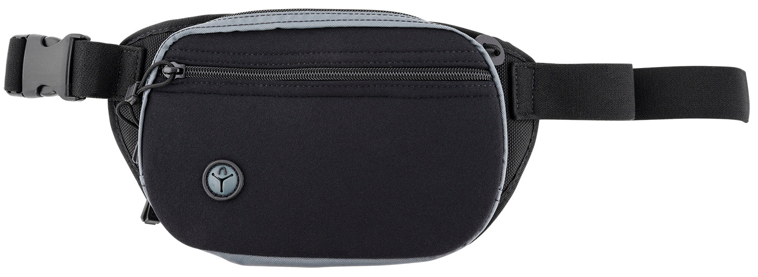 Galco FTPRGBC Fastrax PAC Waistpack Size Compact Black/Gray Neoprene Compatible w/Glock 32/Kahr CW/S&W M&P ShieldX Belt Up to 50" Wide Ambidextrous